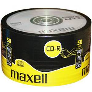 CD-R Maxell 80min./700mb. 52X - 50 бр. в целофан