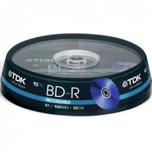 Blu-Ray TDK BD-R Single Layer 25Gb 4X - 10 бр. в шпиндел