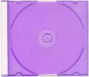 CD-BOX Тънки прозрачни за 1 CD (slim box clear) - Лилава