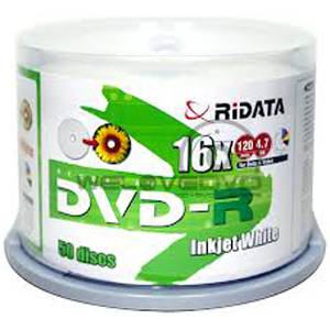 DVD-R RiData 120min./4,7Gb 16X (Printable) - 50 бр. в шпиндел