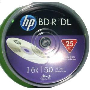Blu-Ray HP BD-R Dual Layer 50Gb 6X - 25 броя в шпиндел
