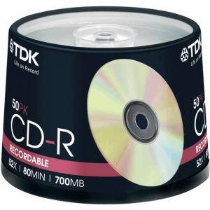 CD-R TDK  80min./700mb. 52X - 50 бр. в шпиндел