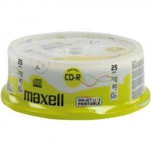 CD-R Maxell 80min./700mb. 52X (Printable) - 25 бр. в шпиндел