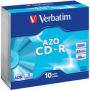 CD-R Verbatim Cristal Super AZO 80min./700mb 52X - Slimbox