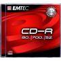 CD-R EMTEC 80min./700mb. 52X.- Slimbox