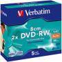 DVD-RW Verbatim 8cm. 30min./1,4Gb 4X - в кутия