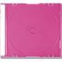 CD-BOX Тънки прозрачни за 1 CD (slim box clear) - Розова