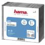 цени - Hama Slim CD кутийки за дискове, опаковка от 10 бр, Прозрачен/Черен, HAMA-51275