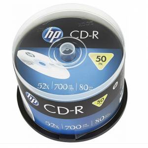 CD-R HP (Hewlett Pacard) 80min./700mb. 52X - 50 бр. в шпиндел (Printable)