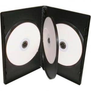 DVD-BOX 14 mm Четворна черна за DVD