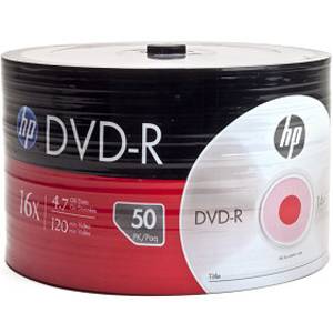 DVD-R HP (Hewlett Pacard) 120min./4.7Gb. 16X  - 50 бр. в целофан