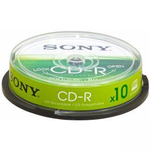 CD-R Sony 80мин/700mb, 48x - 10 броя в шпиндел, 10CDQ80SP