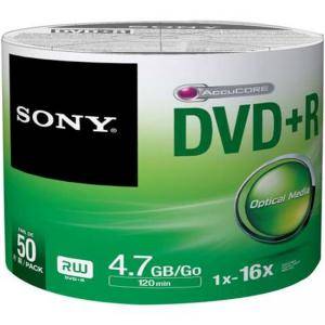 DVD+R Sony 120min/4.7GB, 16x - 50 броя в целофан, 50DPR47SB