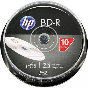 Дискове HP BD-R 1-6X Logo Top 25GB 10pk Cake Box - 10 броя в шпиндел