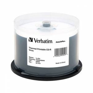 Verbatim CD-R, 700 MB, 52x, с бяло покритие за мастиленоструен печат, 50 броя в шпиндел, office1_2065100011