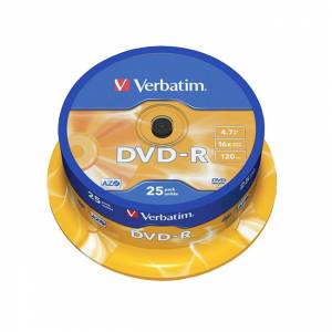 Verbatim DVD-R, 4.7 GB, 16x, AZO покритие, 25 броя в шпиндел, office1_2065200057
