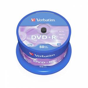 Verbatim DVD+R, 4.7 GB, 16x, AZO покритие, 50 броя в шпиндел, office1_2065220059