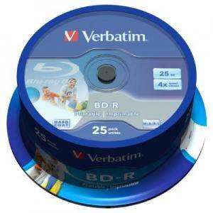 Blu-Ray Verbatim BD-R Single Layer 25Gb 6X (Printable) - 25 бр. в шпиндел