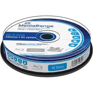 Blu-Ray MediaRange BD-R Single Layer 25Gb  (Printable) - 10 броя в шпиндел
