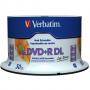 цени - DVD+R Verbatim Dual Layer White Inkjet Printable 240мин./8.5Gb 8X (Printable) - 50 бр. в шпиндел