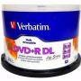 DVD+R Verbatim Dual Layer White Inkjet Printable 240мин./8.5Gb 8X (Printable) - 50 бр. в шпиндел