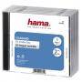 Кутийка за CD/DVD HAMA Double Jewel Case, прозрачен/черен, 5 бр. в пакет, HAMA-44745